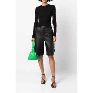 Dion Lee Cut-Out Ribbed Top in Black XS NWT